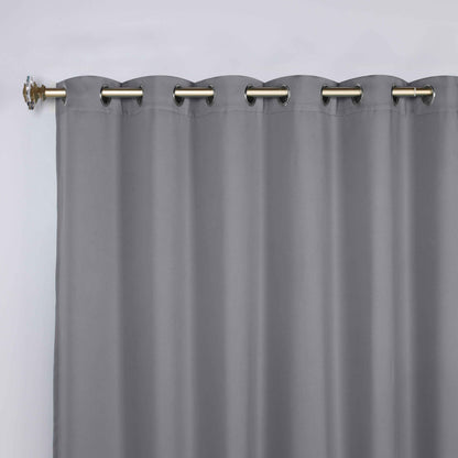 Classic Modern Solid Room Darkening Blackout Curtain Panels. Set of 2