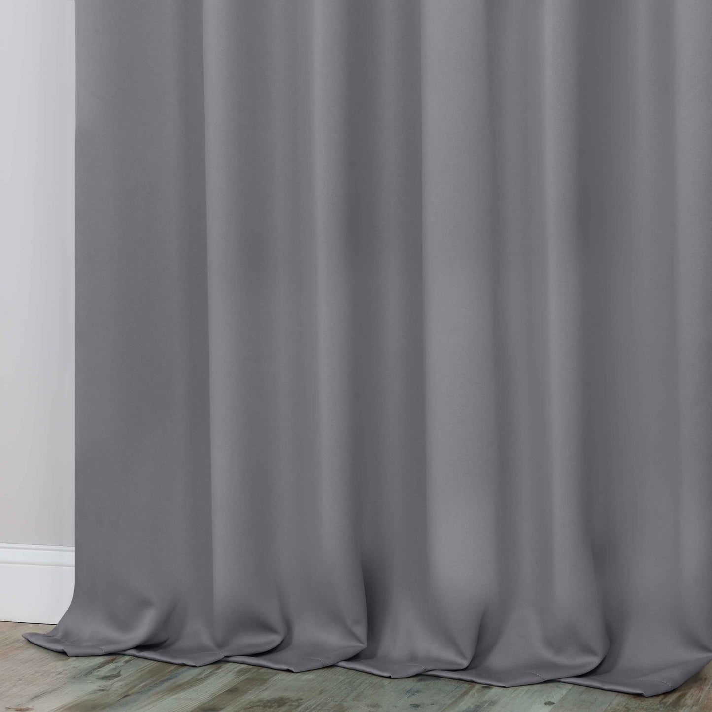 Classic Modern Solid Room Darkening Blackout Curtain Panels. Set of 2