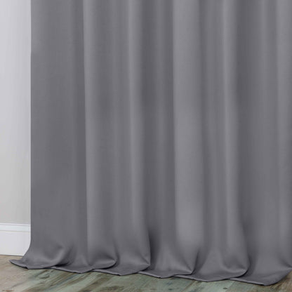 Classic Modern Solid Room Darkening Blackout Curtain Panels. Set of 2