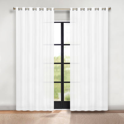 Classic Modern Solid Room Darkening Blackout Curtain Panels. Set of 2