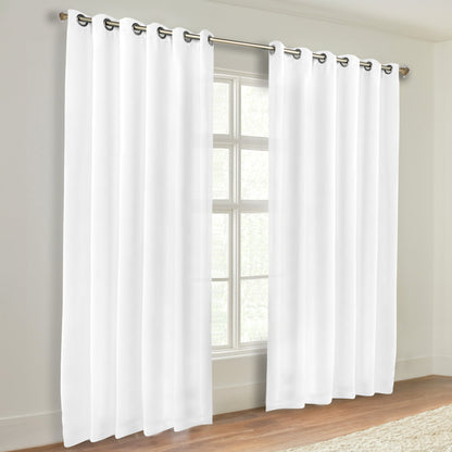 Classic Modern Solid Room Darkening Blackout Curtain Panels. Set of 2
