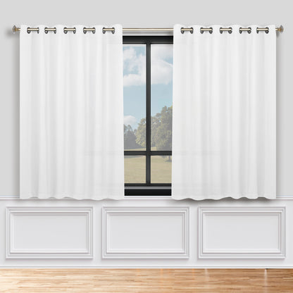 Classic Modern Solid Room Darkening Blackout Curtain Panels. Set of 2