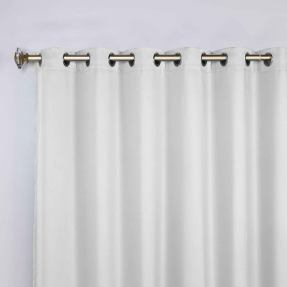 Classic Modern Solid Room Darkening Blackout Curtain Panels. Set of 2
