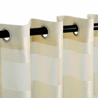 Dalisto Braided Rope Textured Grommet Sheer Curtain Set of 2