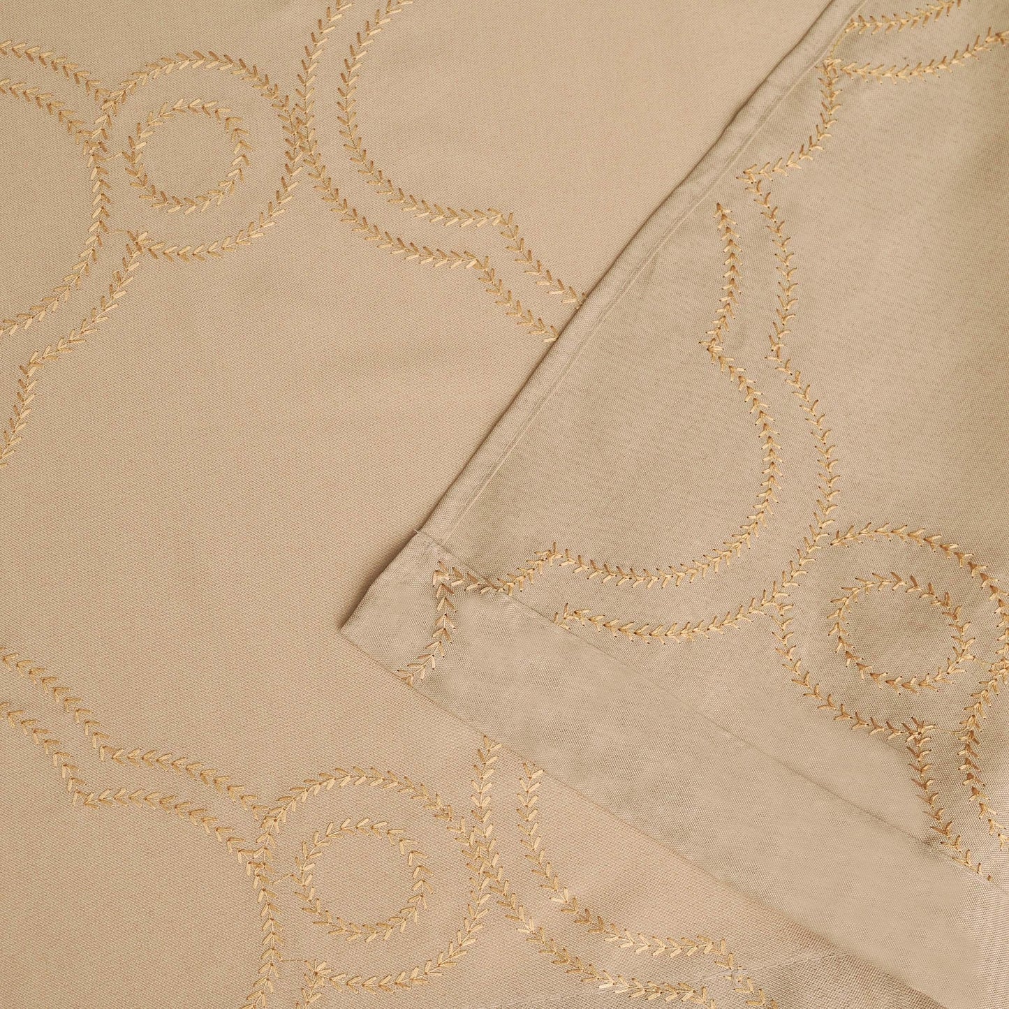 Embroidered Moroccan Trellis Sheer Grommet Curtain Panel Set