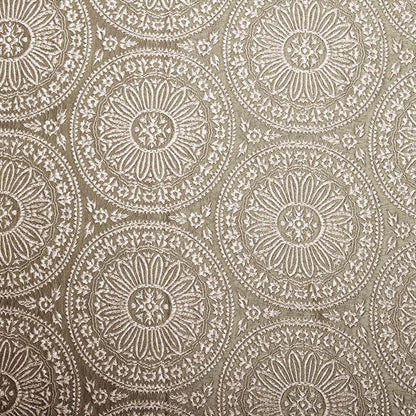Eminence Jacquard Floral Mandala Semi-Sheer Curtain Panel Set