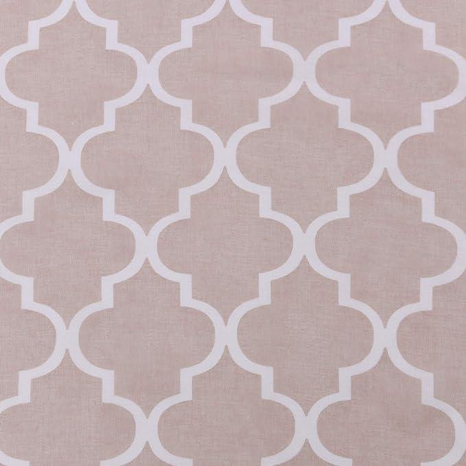 Geometric Trellis Lattice Sheer Grommet Curtain Panel Set