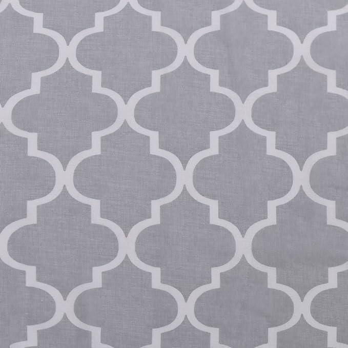 Geometric Trellis Lattice Sheer Grommet Curtain Panel Set