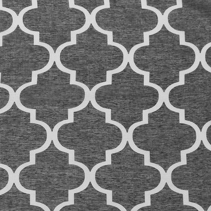 Geometric Trellis Lattice Sheer Grommet Curtain Panel Set