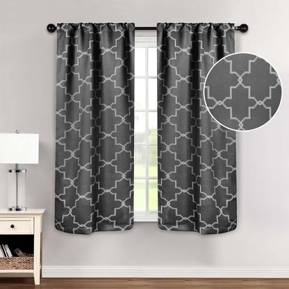 Imperial Trellis Washable Room Darkening Blackout Curtains. Set of 2