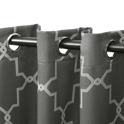 Imperial Trellis Washable Room Darkening Blackout Curtains. Set of 2