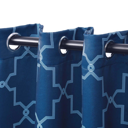 Imperial Trellis Washable Room Darkening Blackout Curtains. Set of 2