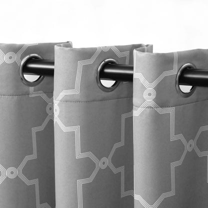 Imperial Trellis Washable Room Darkening Blackout Curtains. Set of 2