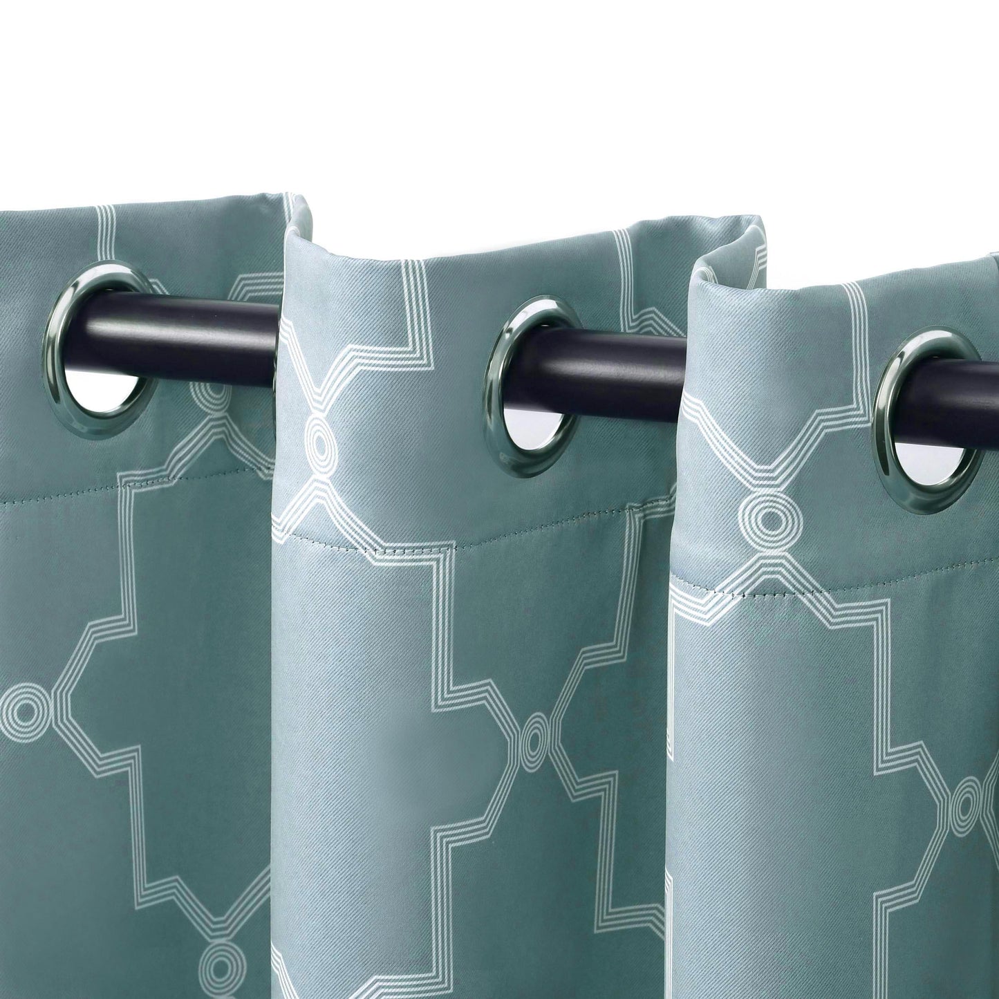 Imperial Trellis Washable Room Darkening Blackout Curtains. Set of 2