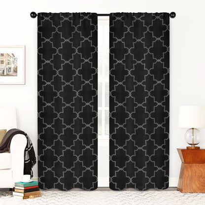 Imperial Trellis Washable Room Darkening Blackout Curtains. Set of 2