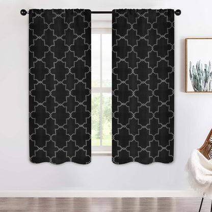 Imperial Trellis Washable Room Darkening Blackout Curtains. Set of 2
