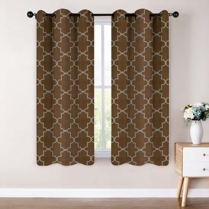 Imperial Trellis Washable Room Darkening Blackout Curtains. Set of 2