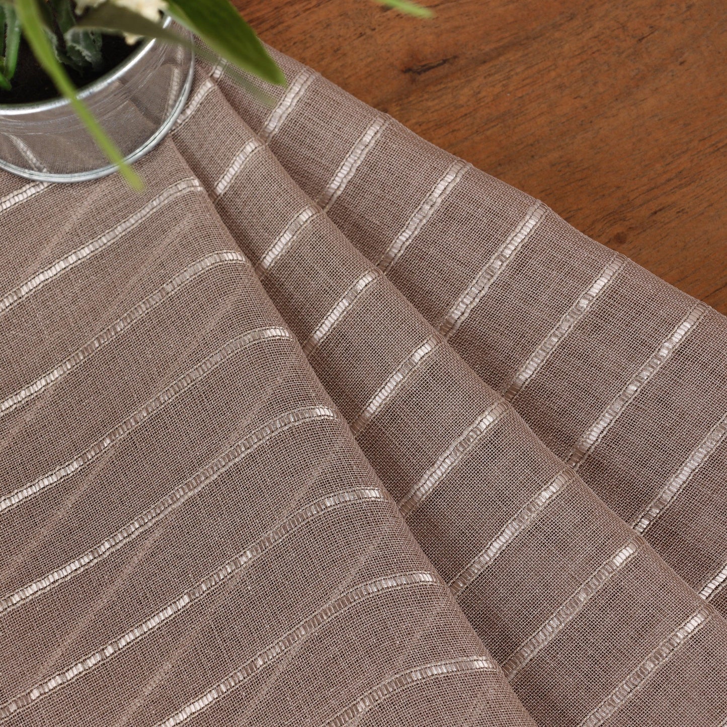 Jackson Striped Sheer Window Curtain Panels. Set of 2