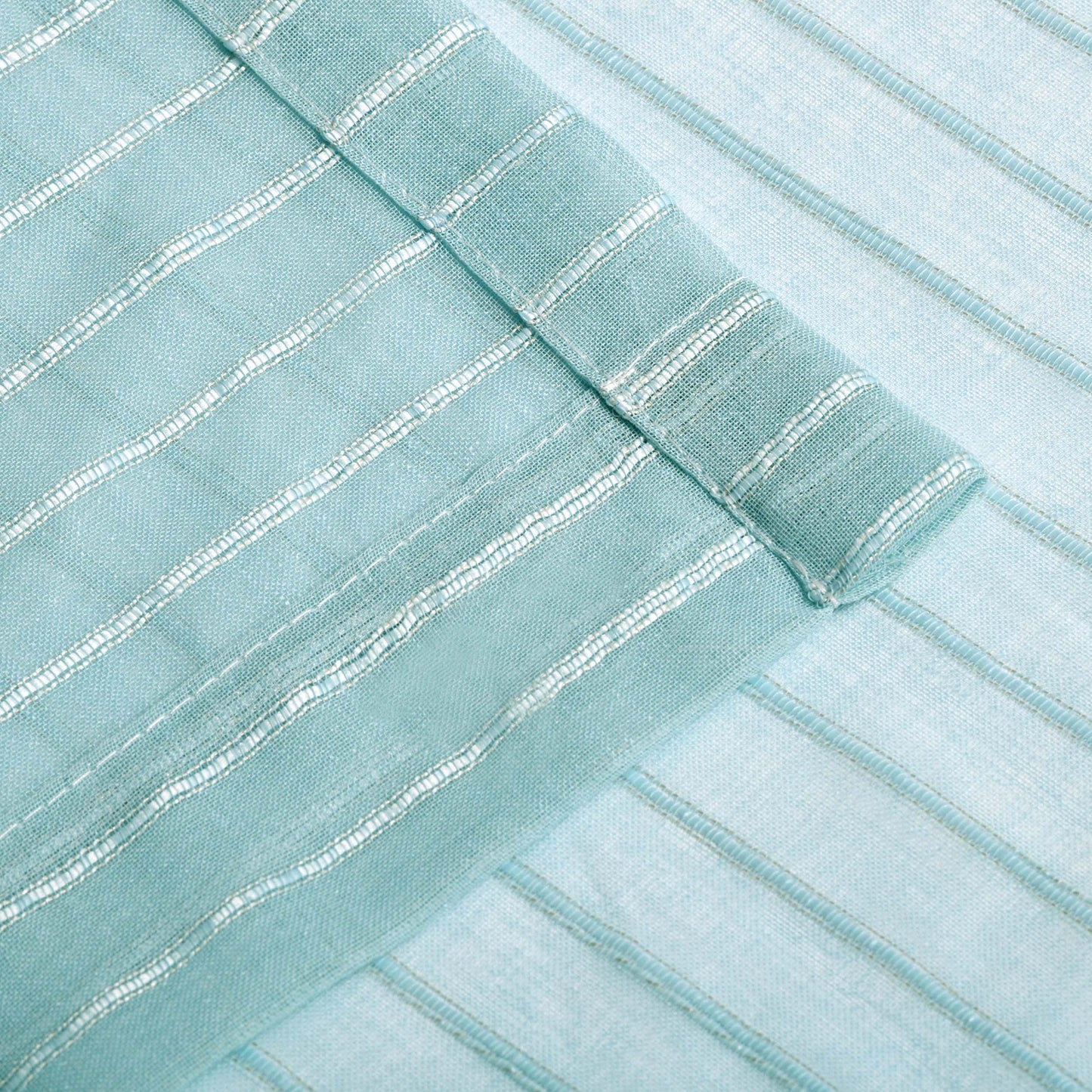Jackson Striped Sheer Window Curtain Panels. Set of 2