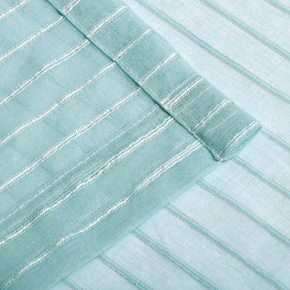 Jackson Striped Sheer Window Curtain Panels. Set of 2