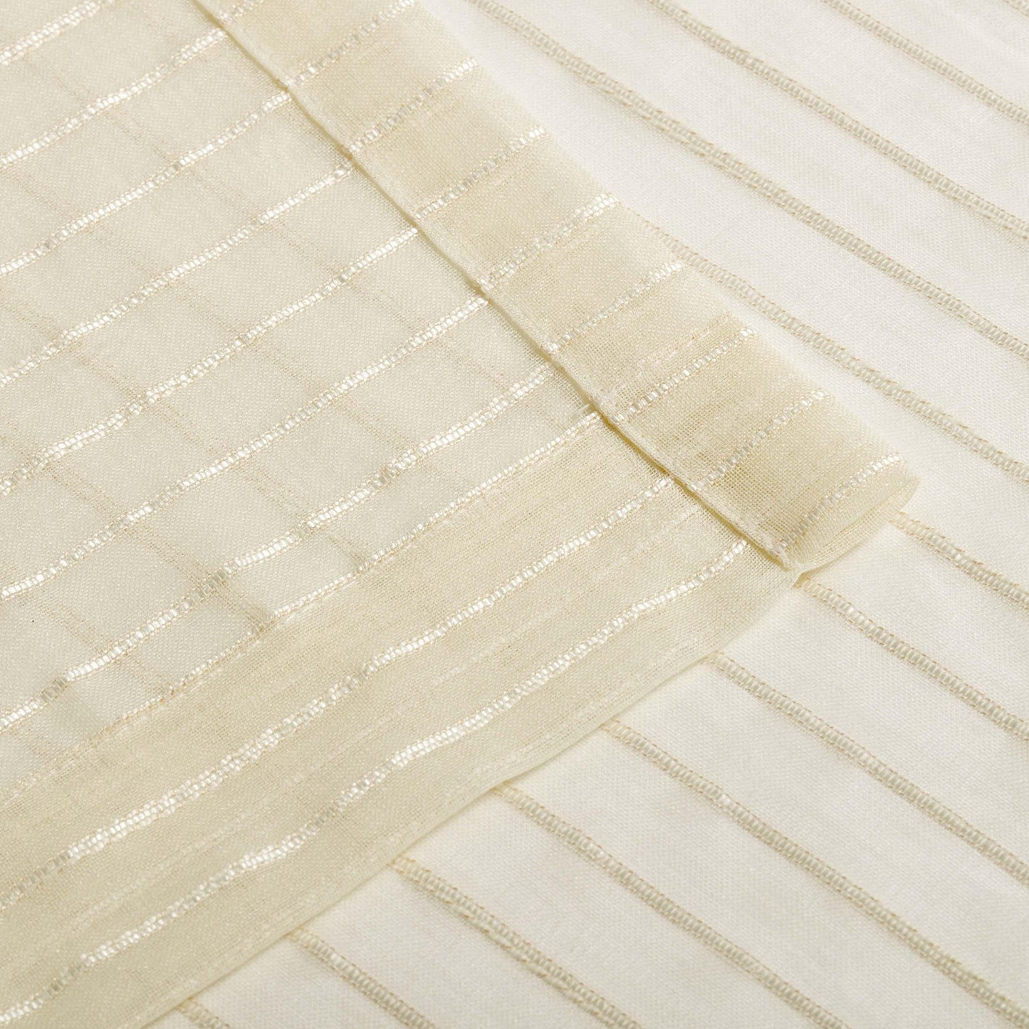 Jackson Striped Sheer Window Curtain Panels. Set of 2