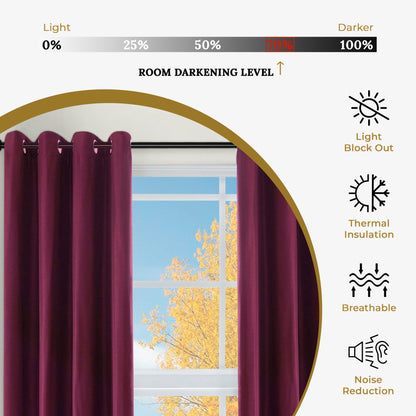 Jaxon Textured Blackout Curtain Set of 2 Panels