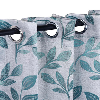 Leaves Machine Washable Room Darkening Blackout Curtains. Set of 2