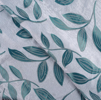Leaves Machine Washable Room Darkening Blackout Curtains. Set of 2