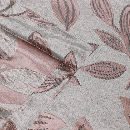 Leaves Machine Washable Room Darkening Blackout Curtains. Set of 2