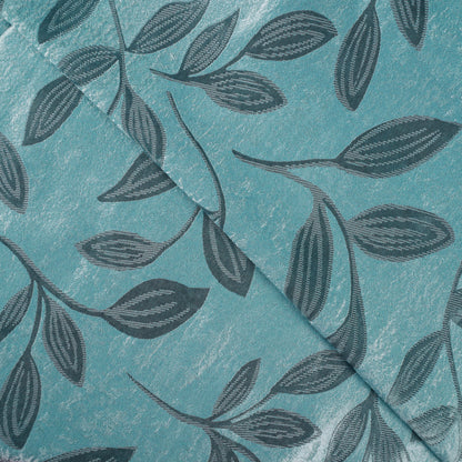 Leaves Machine Washable Room Darkening Blackout Curtains. Set of 2