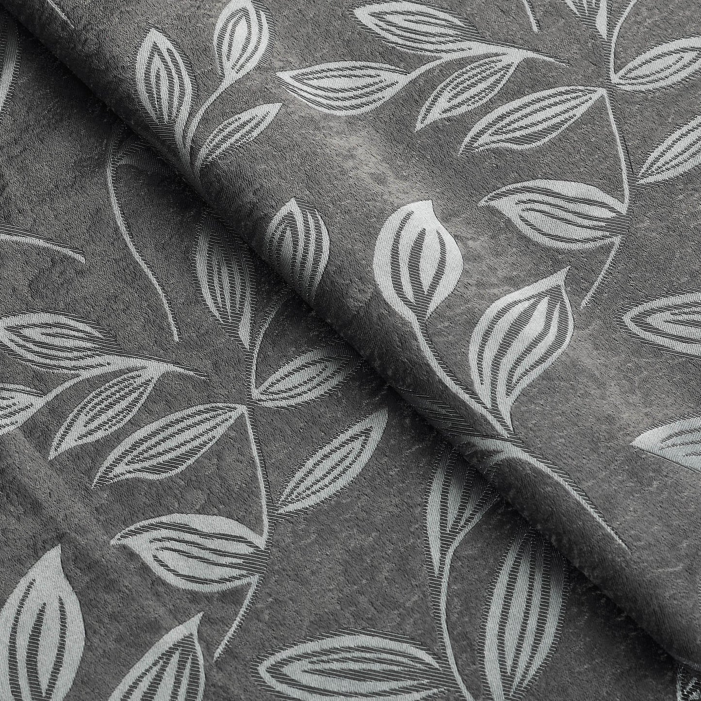 Leaves Machine Washable Room Darkening Blackout Curtains. Set of 2