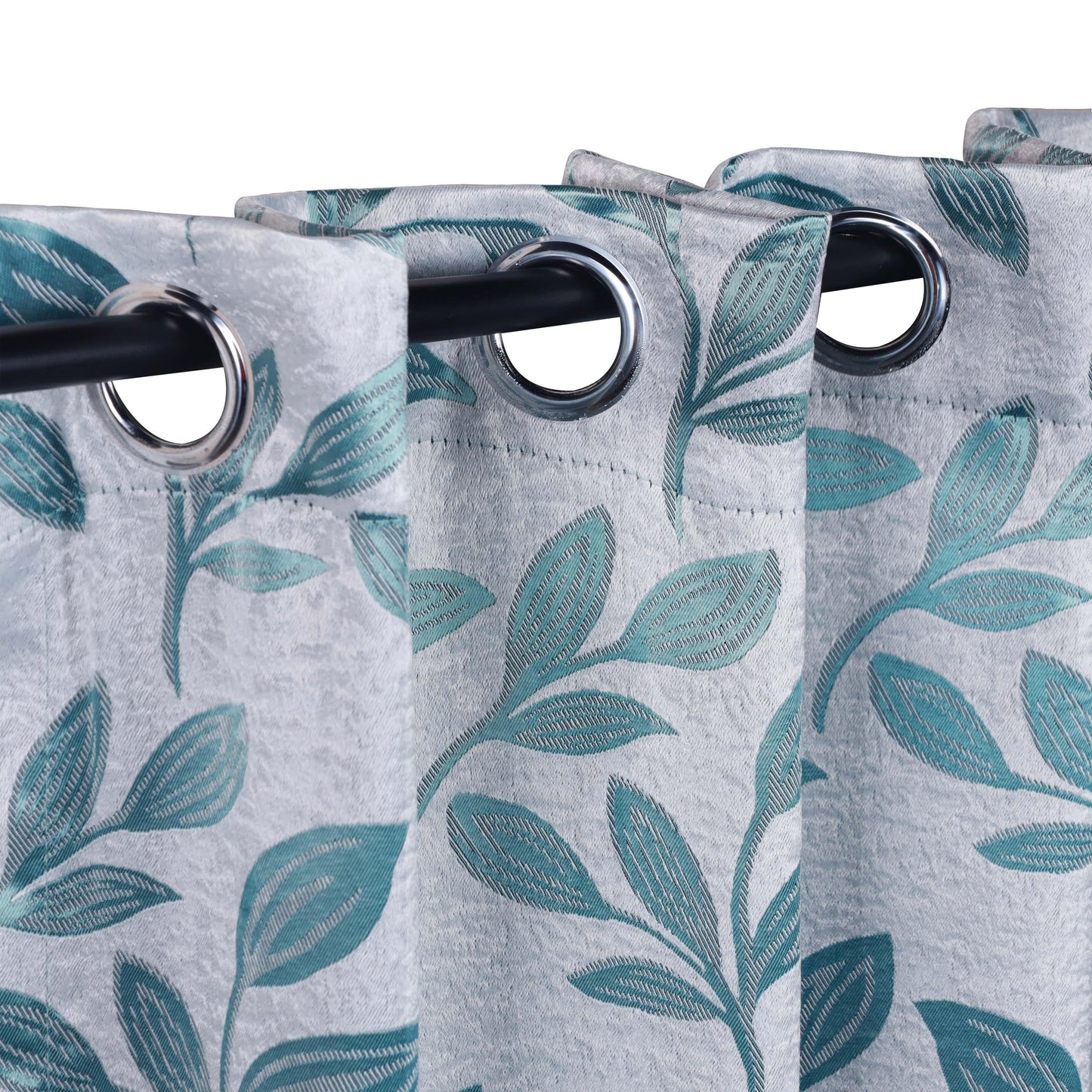 Leaves Machine Washable Room Darkening Blackout Curtains. Set of 2