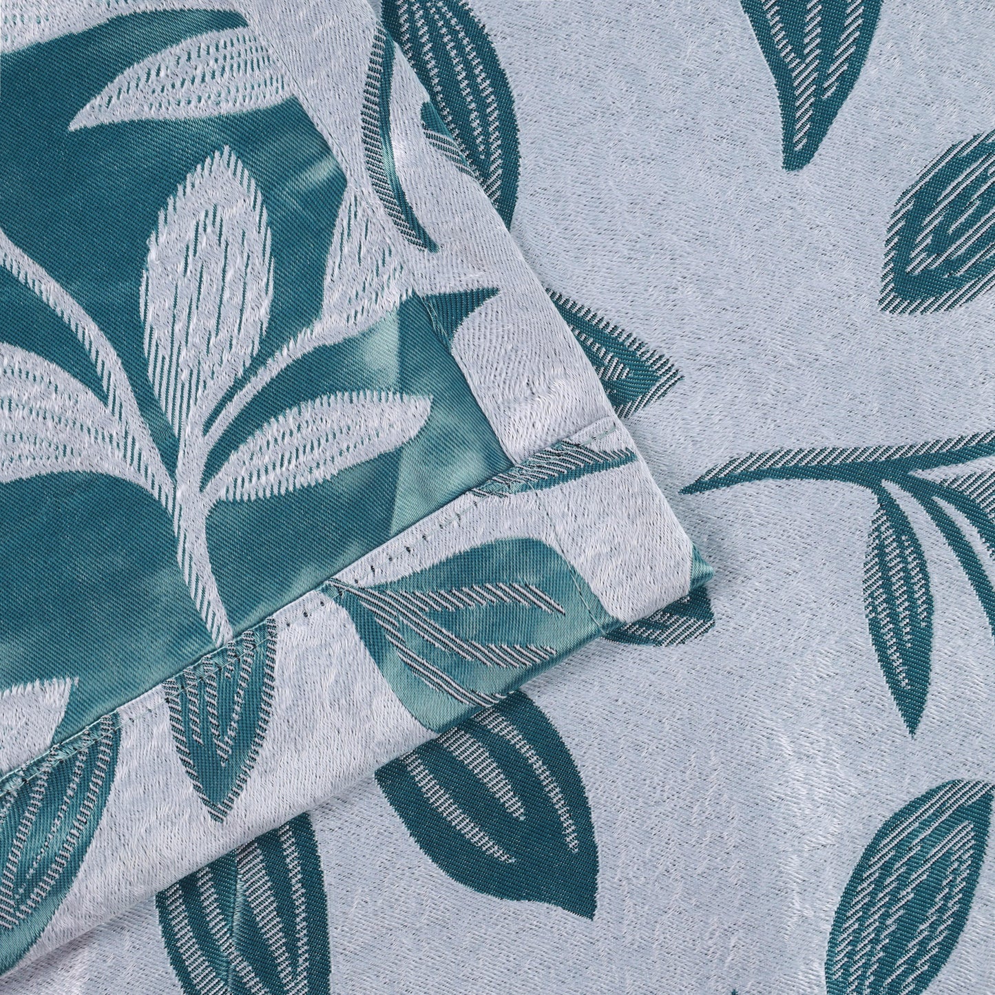 Leaves Machine Washable Room Darkening Blackout Curtains. Set of 2