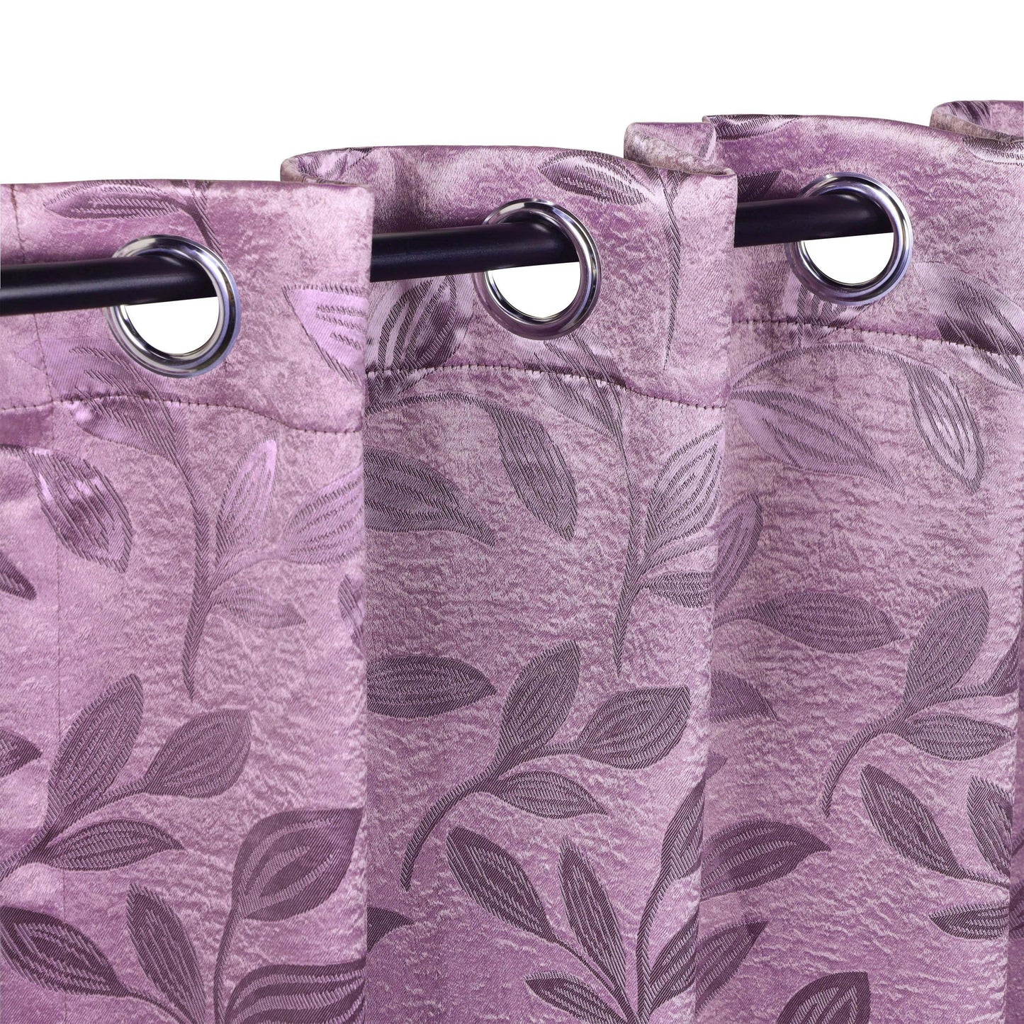 Leaves Machine Washable Room Darkening Blackout Curtains. Set of 2