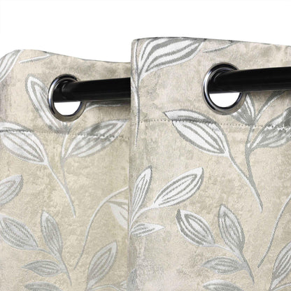 Leaves Machine Washable Room Darkening Blackout Curtains. Set of 2