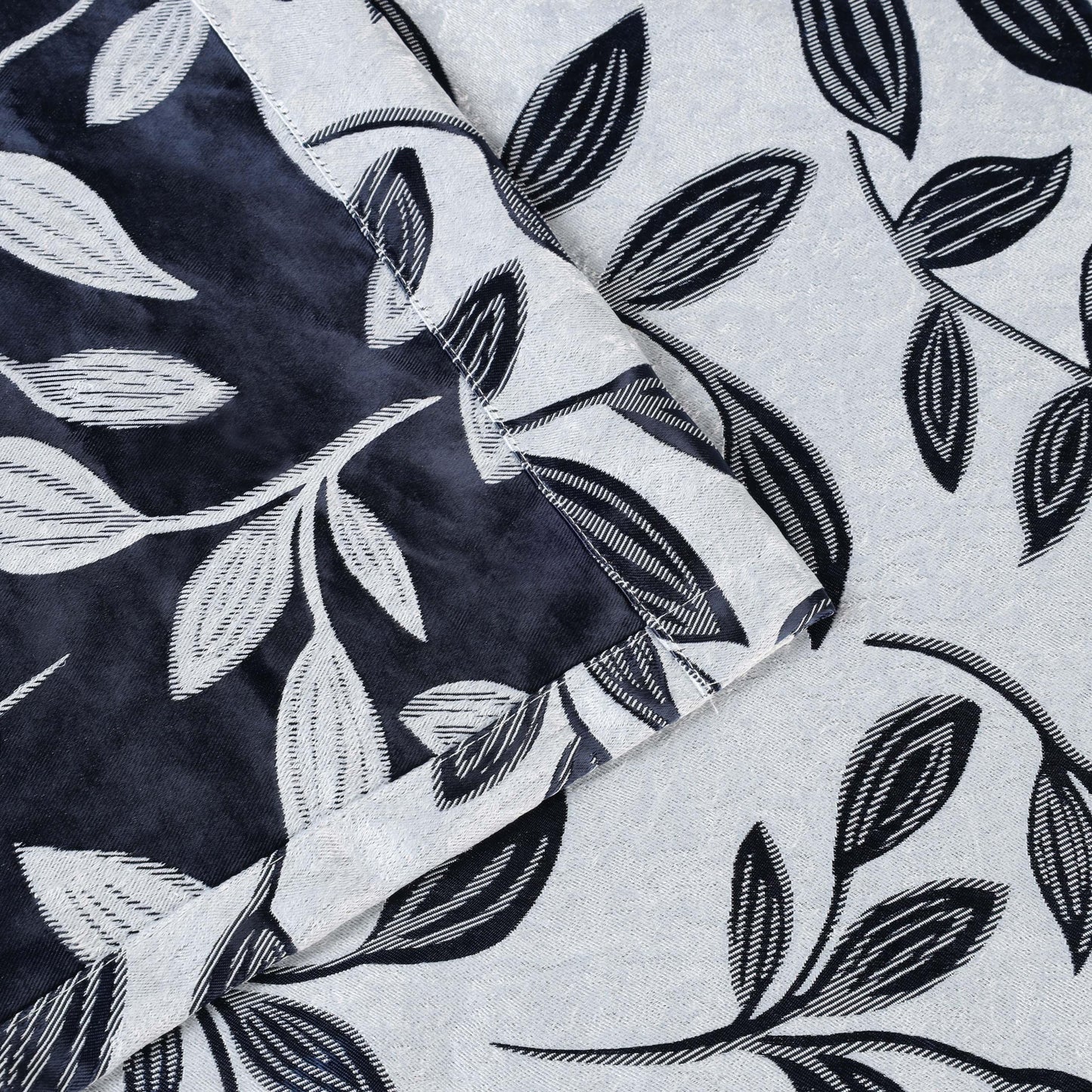 Leaves Machine Washable Room Darkening Blackout Curtains. Set of 2