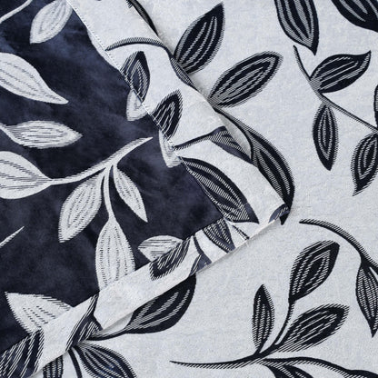 Leaves Machine Washable Room Darkening Blackout Curtains. Set of 2
