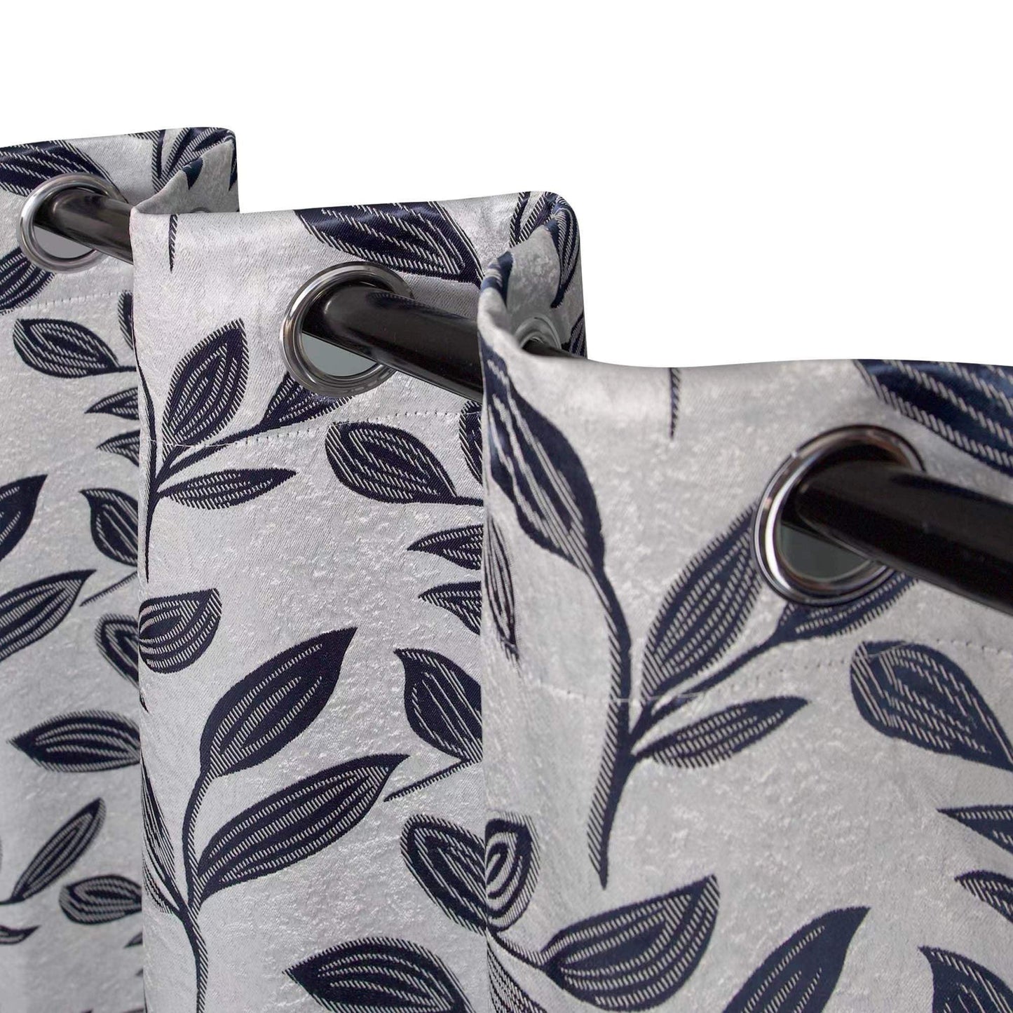 Leaves Machine Washable Room Darkening Blackout Curtains. Set of 2