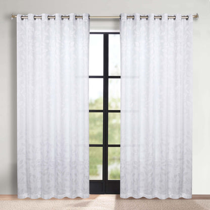 Leaves Room Darkening Grommet Blackout Curtain Panels. Set of 2