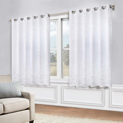 Leaves Room Darkening Grommet Blackout Curtain Panels. Set of 2