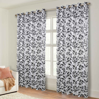 Leaves Room Darkening Grommet Blackout Curtain Panels. Set of 2