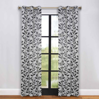 Leaves Room Darkening Grommet Blackout Curtain Panels. Set of 2