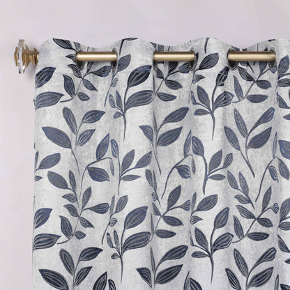 Leaves Room Darkening Washable Blackout Curtain Panels. Set of 2