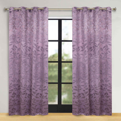 Leaves Room Darkening Washable Blackout Curtain Panels. Set of 2
