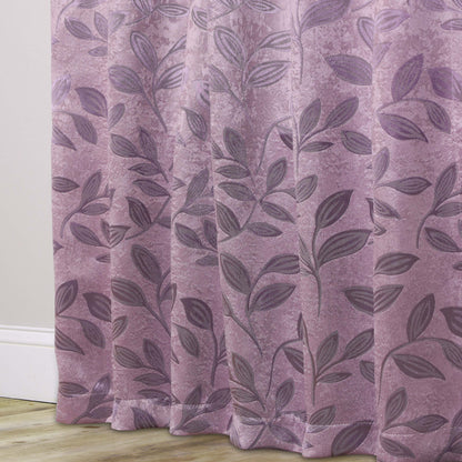 Leaves Room Darkening Washable Blackout Curtain Panels. Set of 2