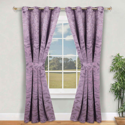 Leaves Room Darkening Washable Blackout Curtain Panels. Set of 2