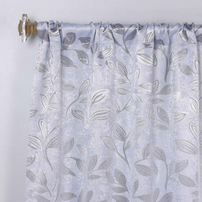Leaves Washable Room Darkening Blackout Curtain Panels. Set of 2
