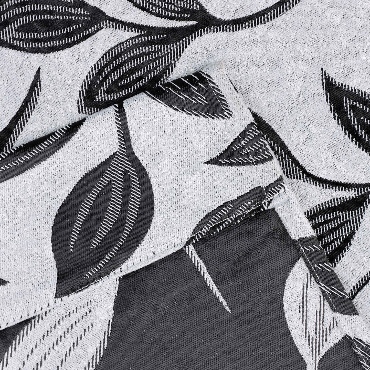Leaves Washable Room Darkening Blackout Curtain Panels. Set of 2