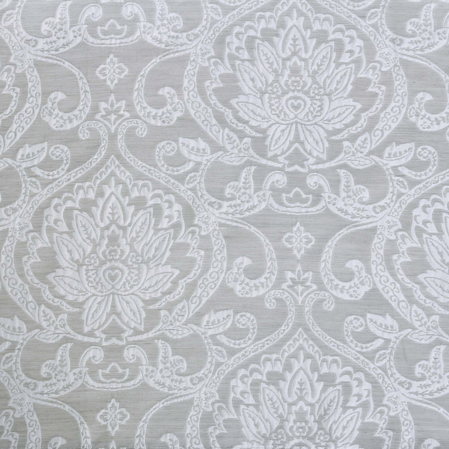 Lotus Jacquard Floral Damask Semi Sheer Curtain Panel Set
