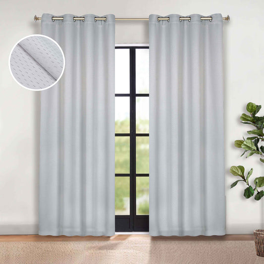 Modern Shimmer Washable Room Darkening Blackout Curtains. Set of 2